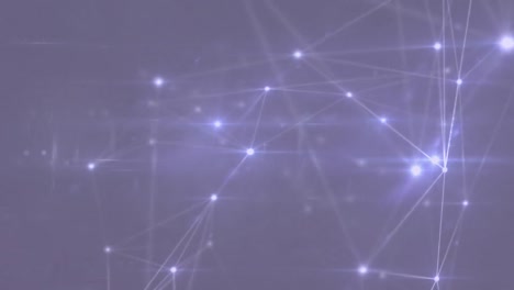 Animation-of-network-of-glowing-connections-over-purple-background