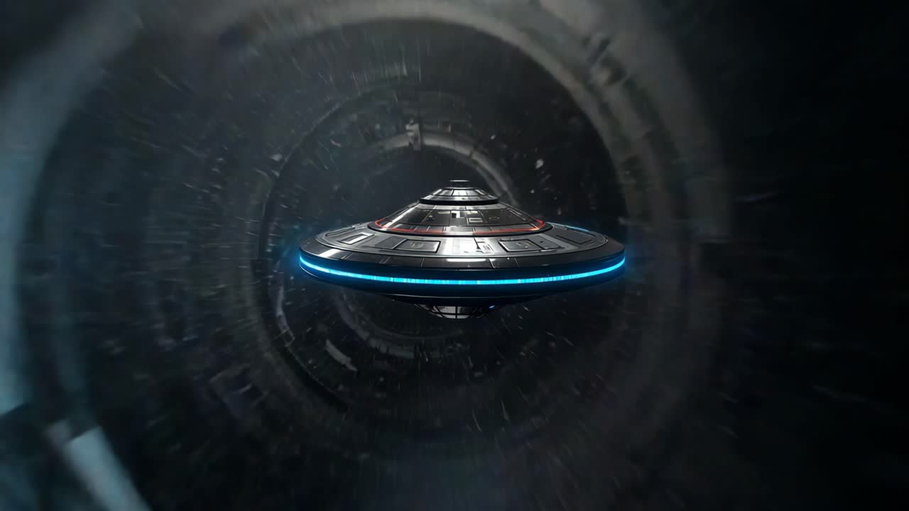 UFO Flying Through Space