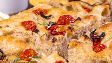 homemade italian flat bread - focaccia contorta