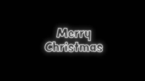 Animation-of-merry-christmas-neon-text-over-black-background