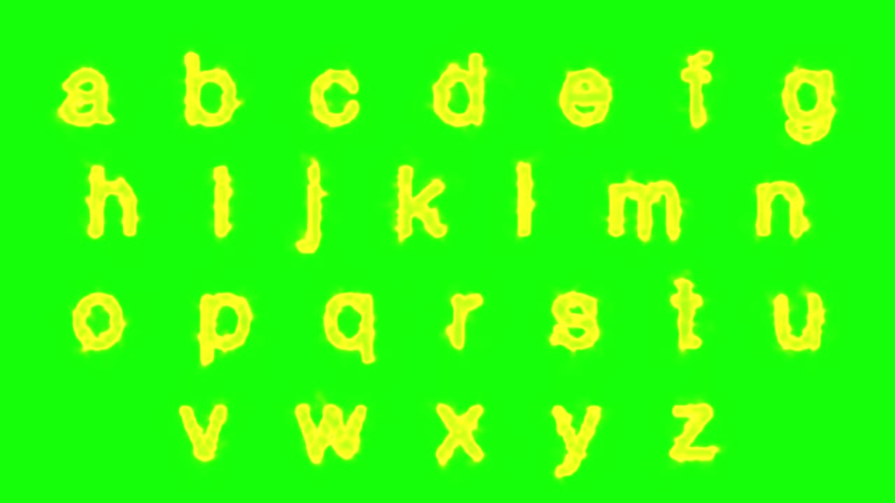 fuego letras del alfabeto ardiendo