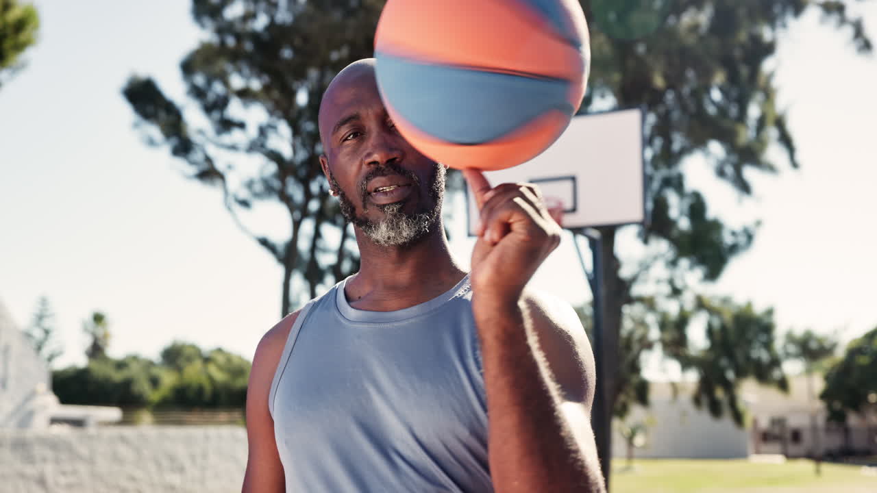 Man spinning a basketball