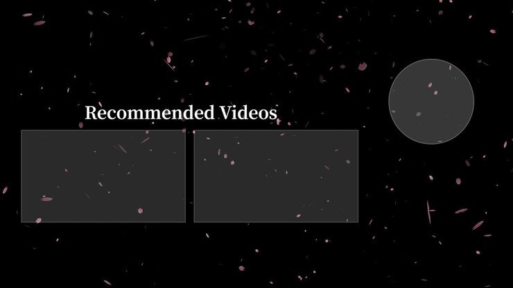 Cherry blossom petals particles end card ending screen motion graphics