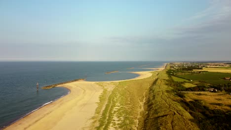 4k aerial drone above scenic coastal beach landscape