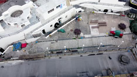 Fort-Perch-Rock-New-Brighton-Arenisca-Defensa-Costera-Batería-Museo-Birdseye-Vista-Aérea-Retroceder