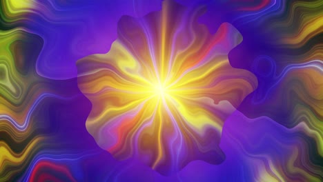 abstract electric spectrum background: a fusion of radiating power and vibrant colorful energy -a shimmering explosion of purple, orange, and yellow waves