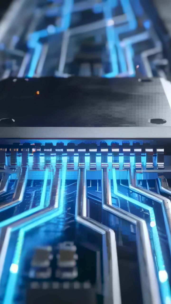 Vertical video: Powering PCB area lighting traces and driving pins at bench, indicating status