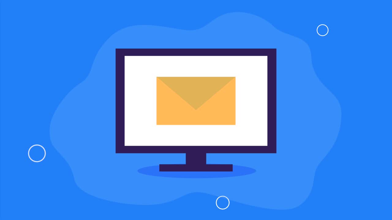 laptop with envelope email tech