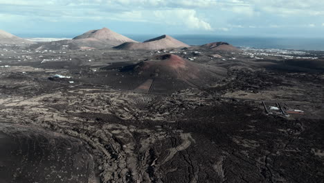 volcanic landscape aerial view of canary islands