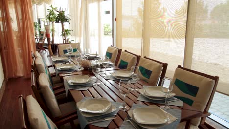 empty dining area in a modern restaurant