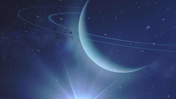 Alien Planet with Rings