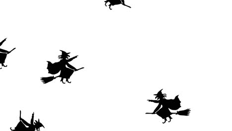 witches flying on brooms