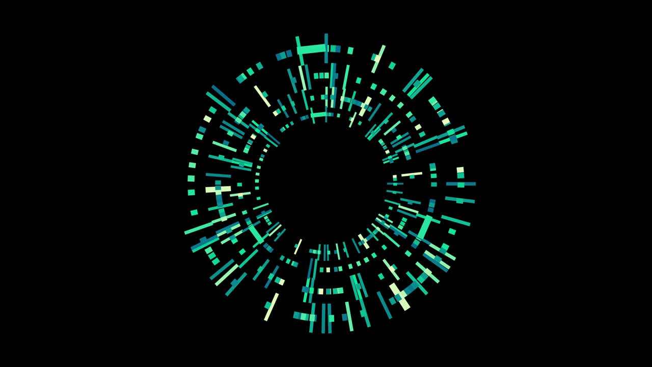 HUD circle interfaces, Hi-tech futuristic display, Loading target intro