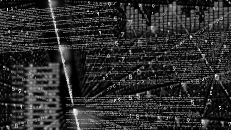 Digital animation af binær teknologikode 4k