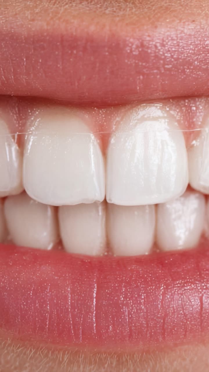 A Close-Up Examination of Healthy, Bright Smiles Showcasing Aligned Teeth and Radiant Gums in a Series of Before and After Frames