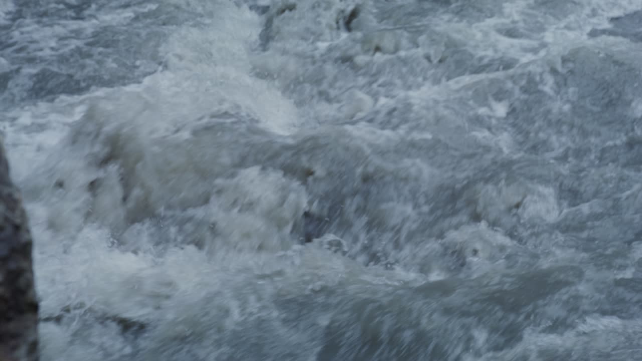 Fast-moving water rapids