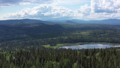 unspoiled wilderness: the forests and mountains of smithers, bc seen from above