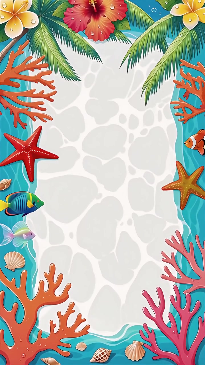 Tropical Summer Background Animation 4K