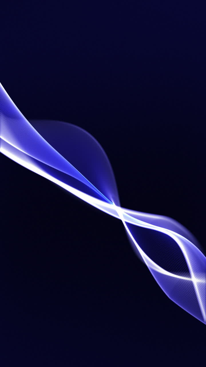 Smooth blue liquid waves flowing in calming motion