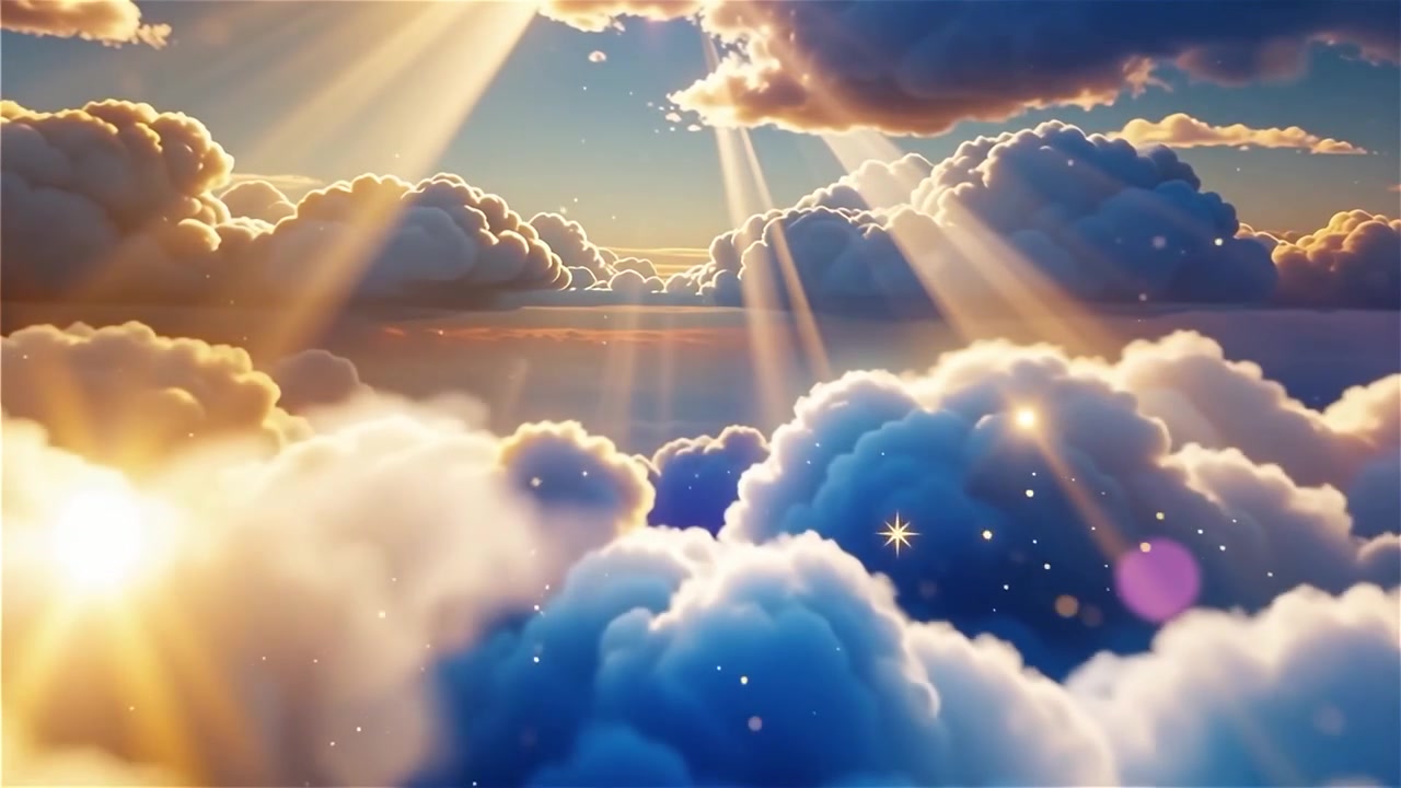 Christian Heavenly Light Worship Background
