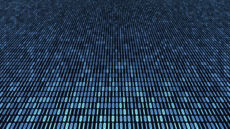 Blue Binary Code Loop 4K