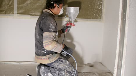 spray painting interior wall