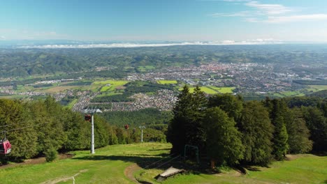 landscape from pohorje with the city of maribor, slovenia in background