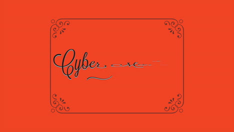 cyber monday on orange grunge texture