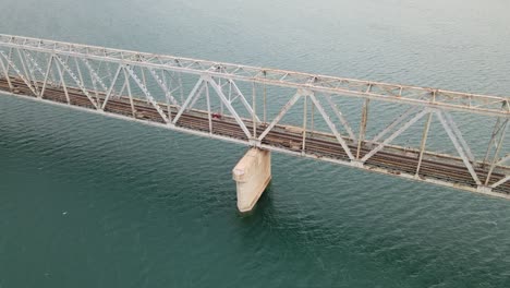 railway bridge view from the bird's eye