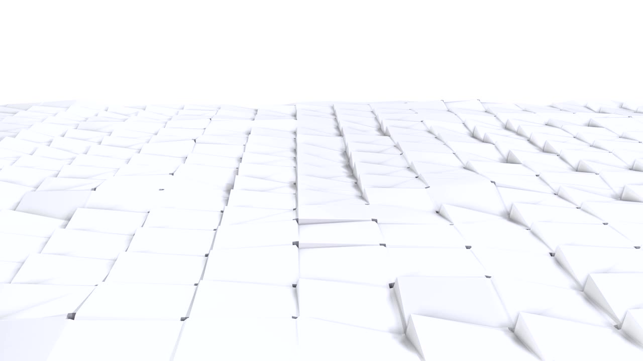 키버네틱 배경으로 간단한 낮은 폴리 3d 표면, 순수한 색 회색 다각형의 부드러운 기하학적 낮은폴리 배경, 복사 공간과 함께 4k 풀 hd 원활한 루프 배경