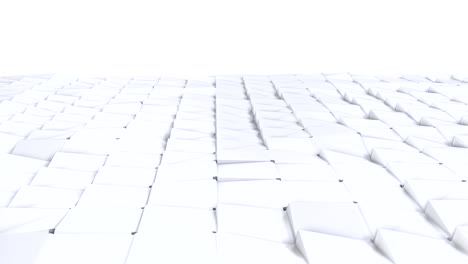 superficie simple de baja poli 3d como fondo cibernético. fondo de baja poli geométrico suave de polígonos grises blancos puros. fondo de bucle sin costuras 4k full hd con espacio de copia
