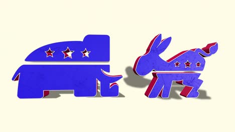 democrat donkey and republican elephant