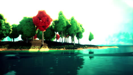 el colorido bosque de la isla