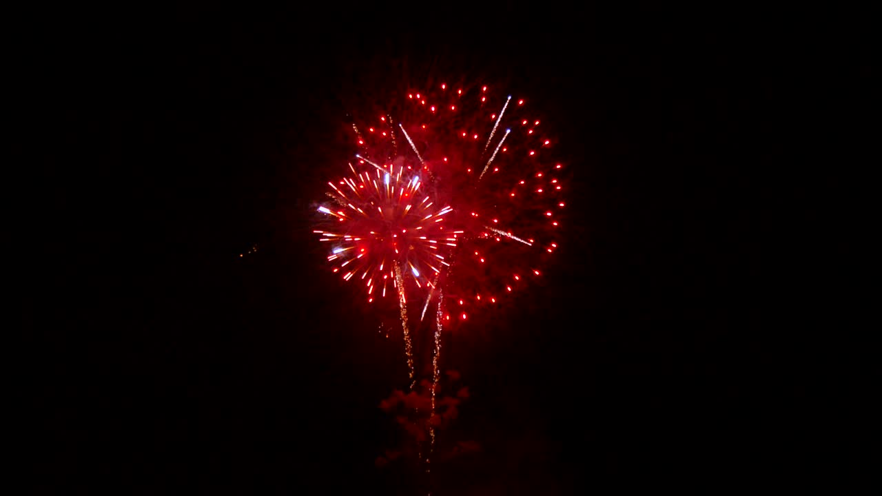 Bright fireworks at night