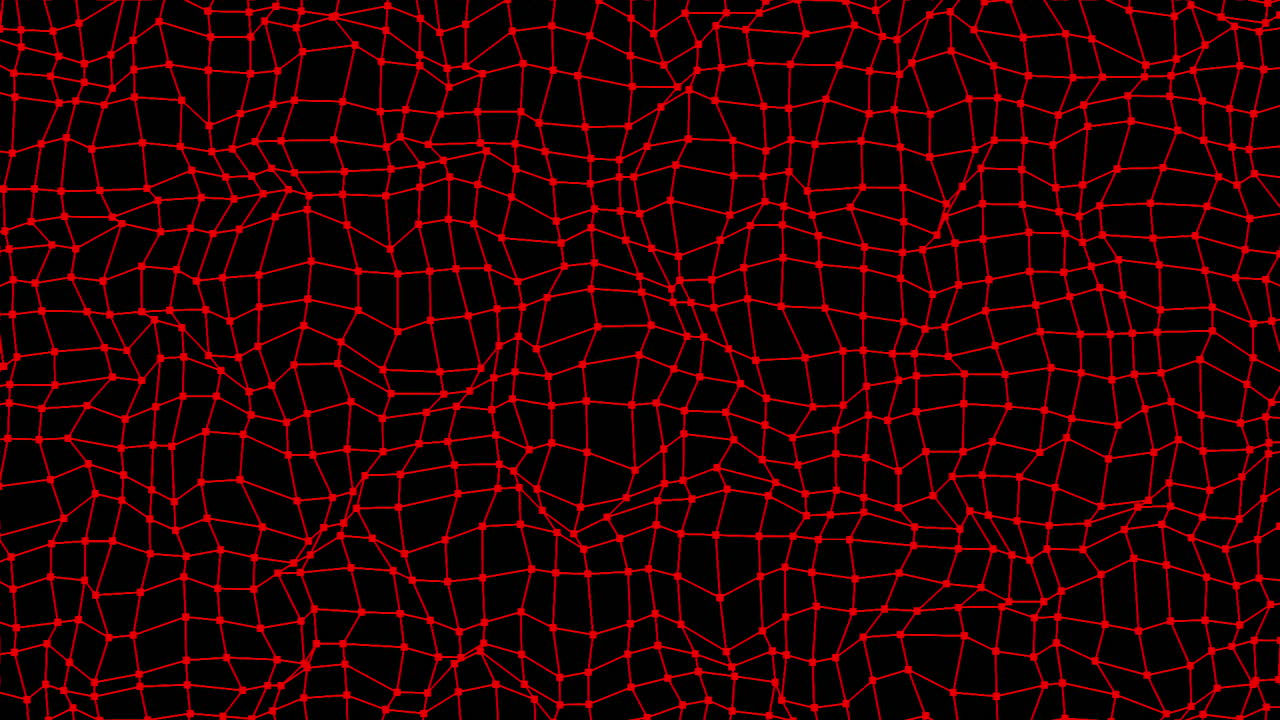 Red Mesh Pattern on Black Background