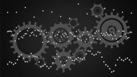 digital composite of industrial gears and moving particles