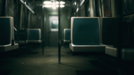 subway wagon is empty because of the coronavirus outbreak in the city