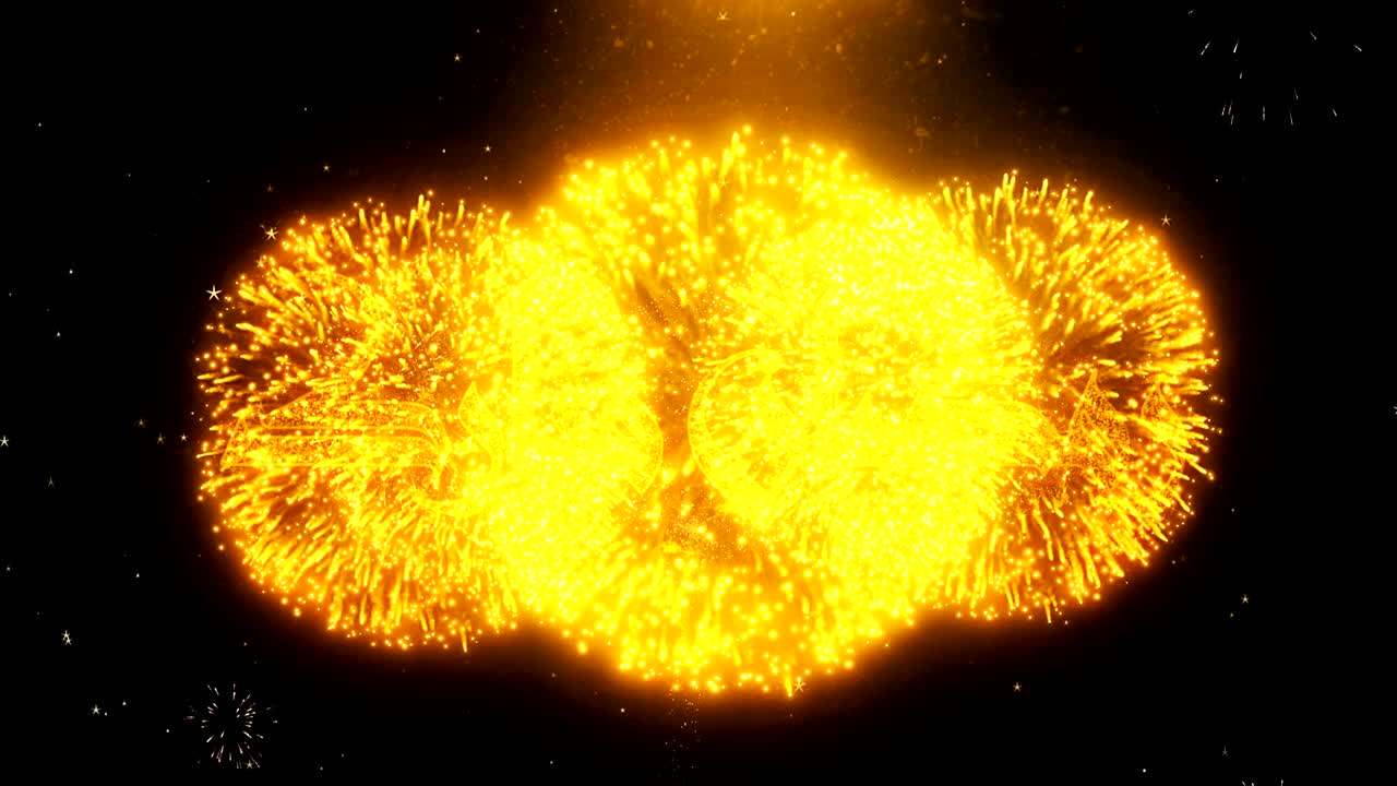 ramadan mubarak_urdu 불꽃놀이 전시 폭발 입자에 대한 텍스트 소원.