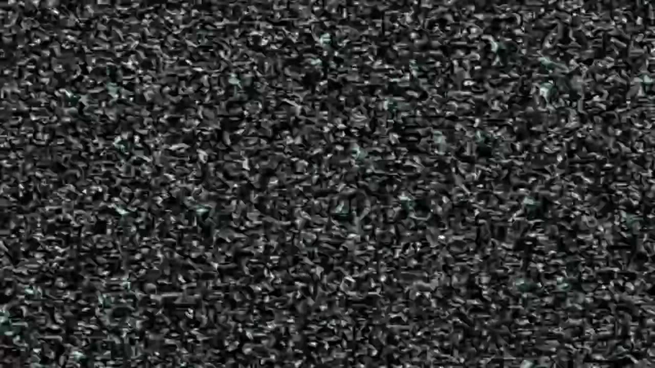 Flickering Television Static Noise on a Black Screen