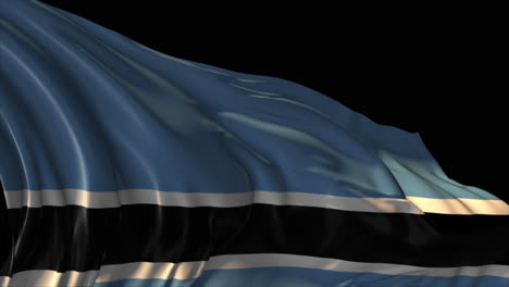 waving flag of botswana