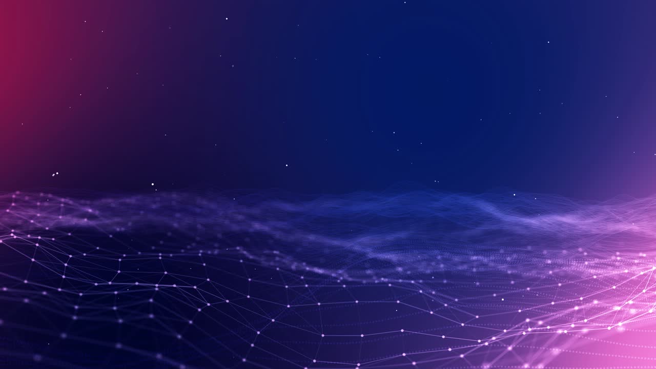 Huge technology space digital data structures center technology abstract gradient particle waves