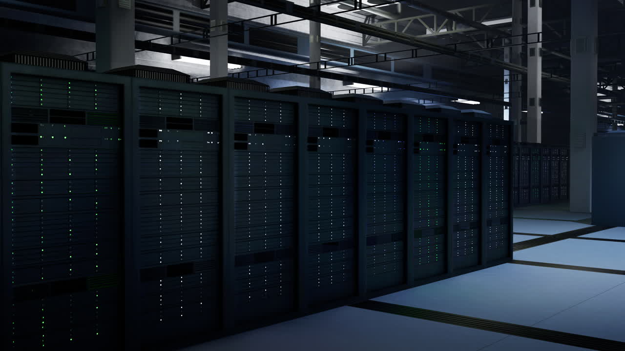 Blade servers supplying computing power for AI training datasets