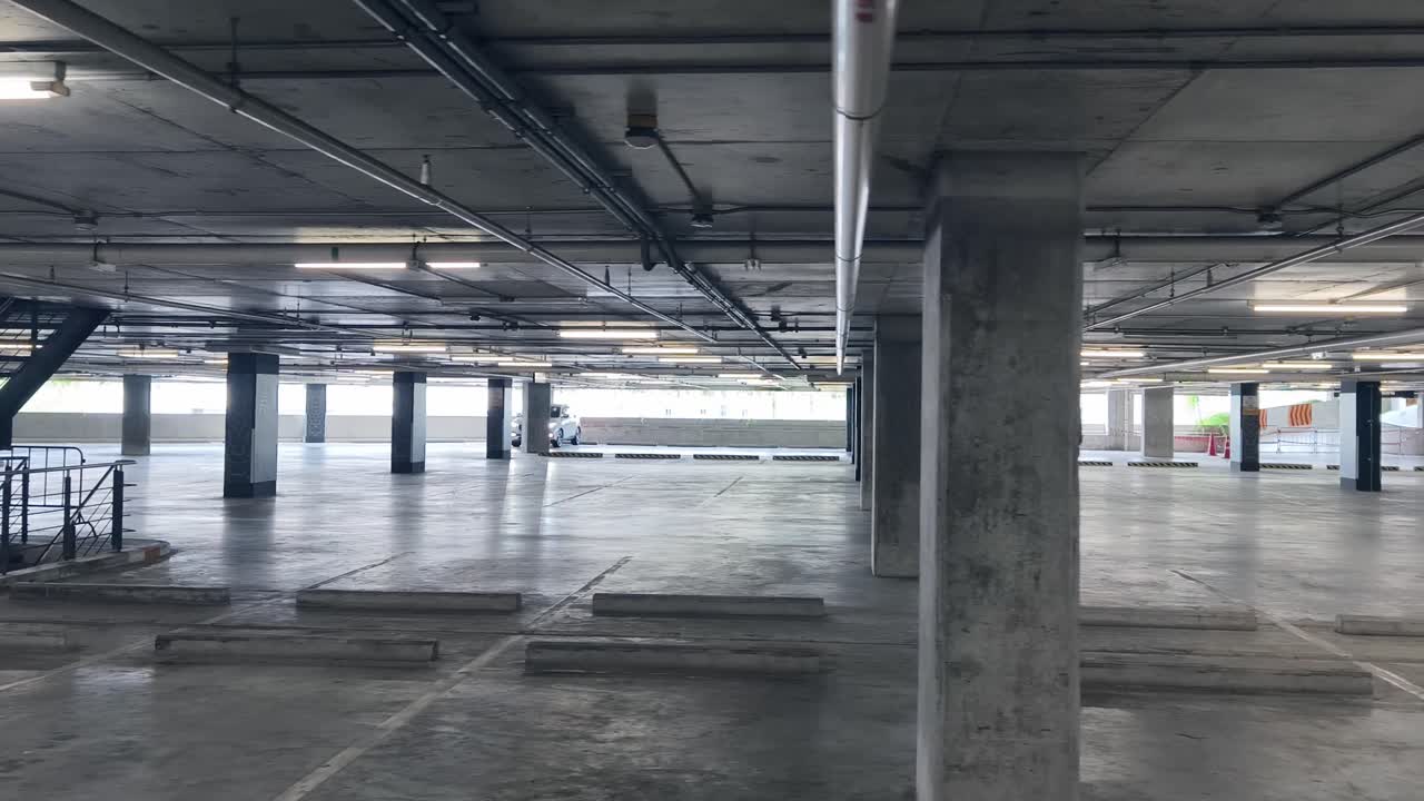 Empty Parking Garage Interior