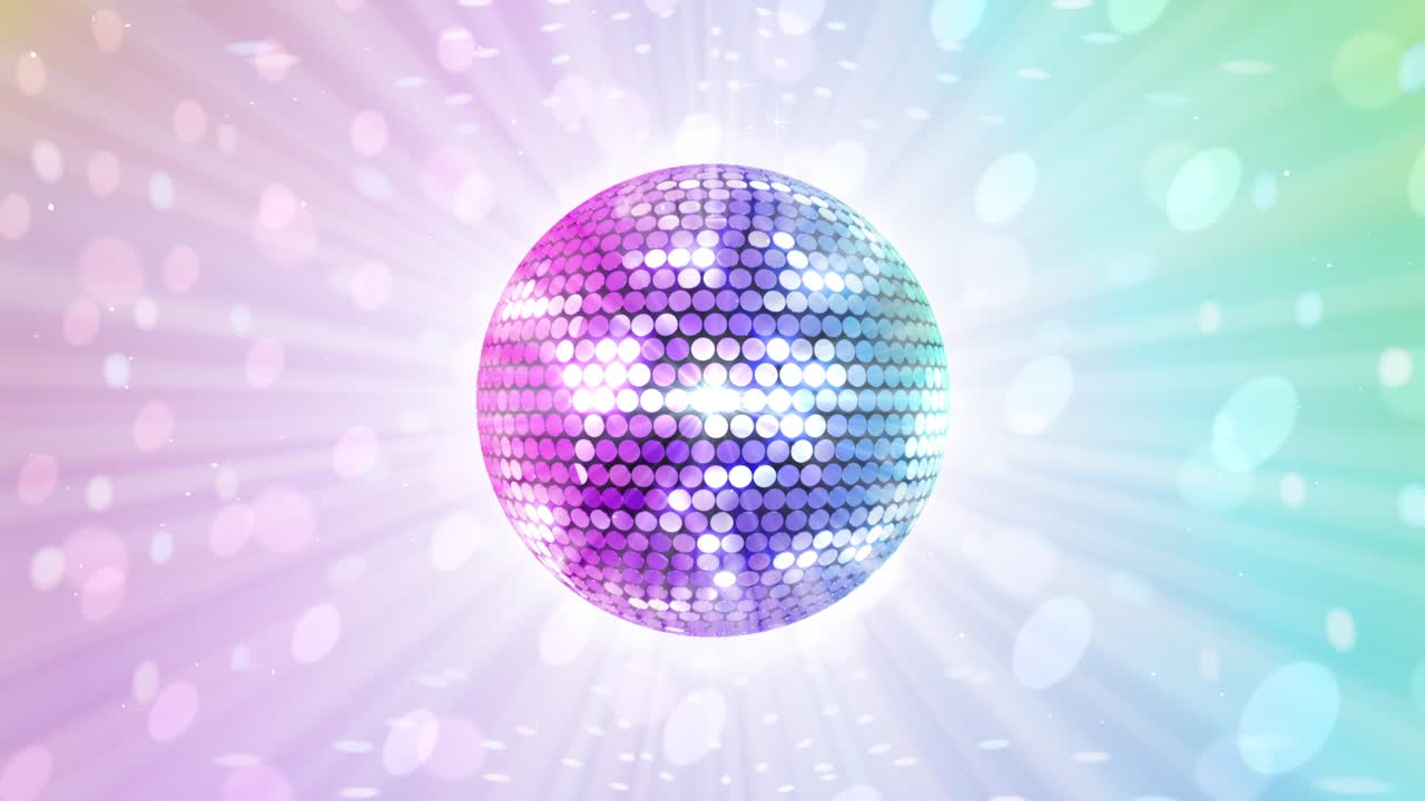Mirror Ball Disco Lights Club Dance Party Glitter Background