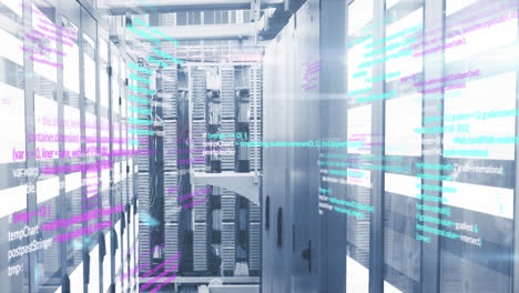 animazione dell'elaborazione dei dati su server informatici