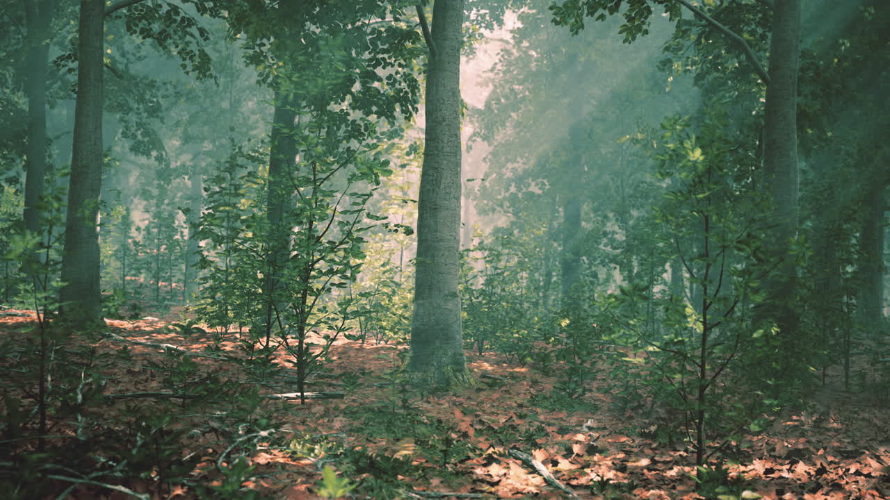 Uma bela manhã na floresta