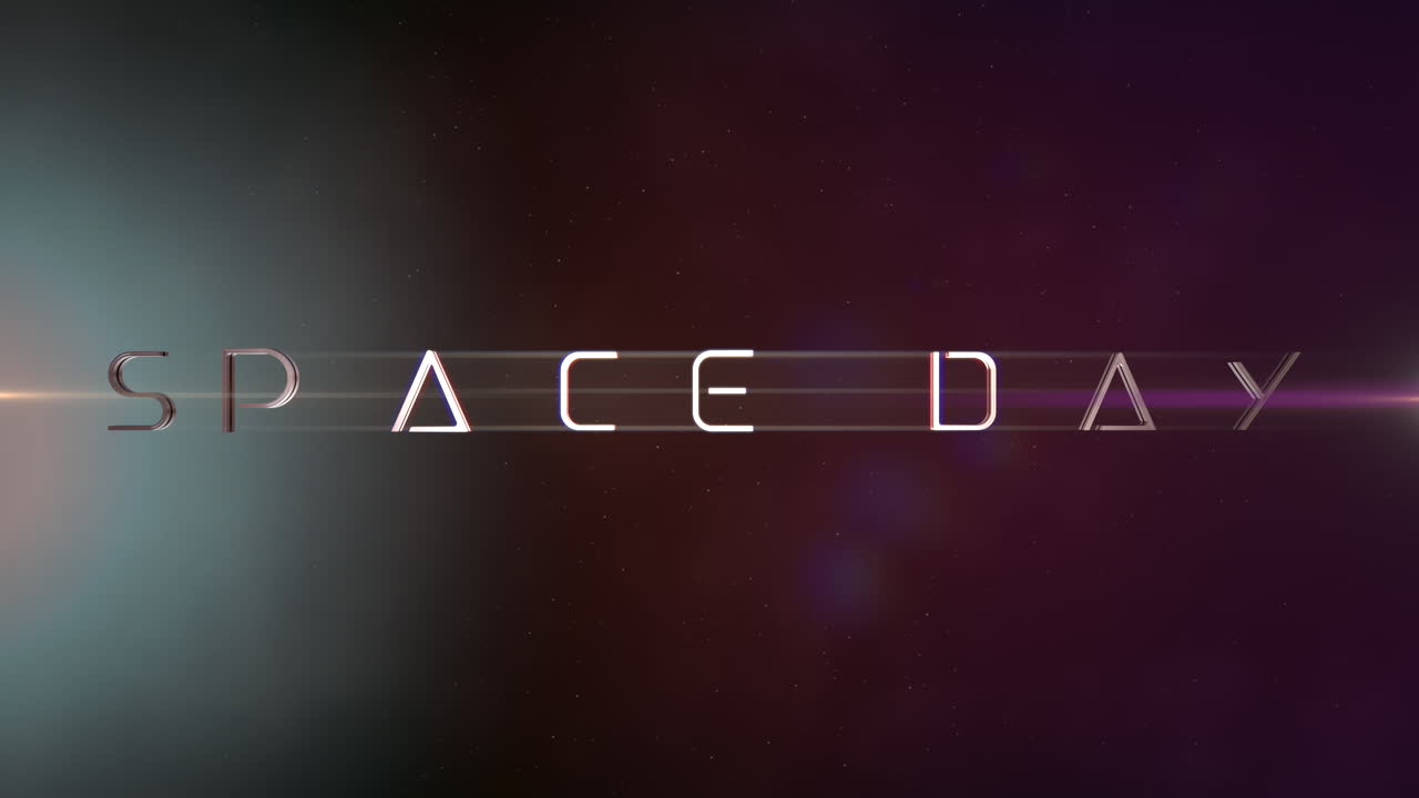 día espacial con destellos de estrellas y efectos de luz en una galaxia oscura.