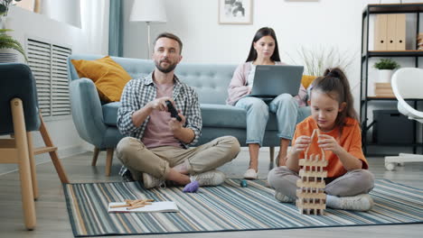 family time in the living room