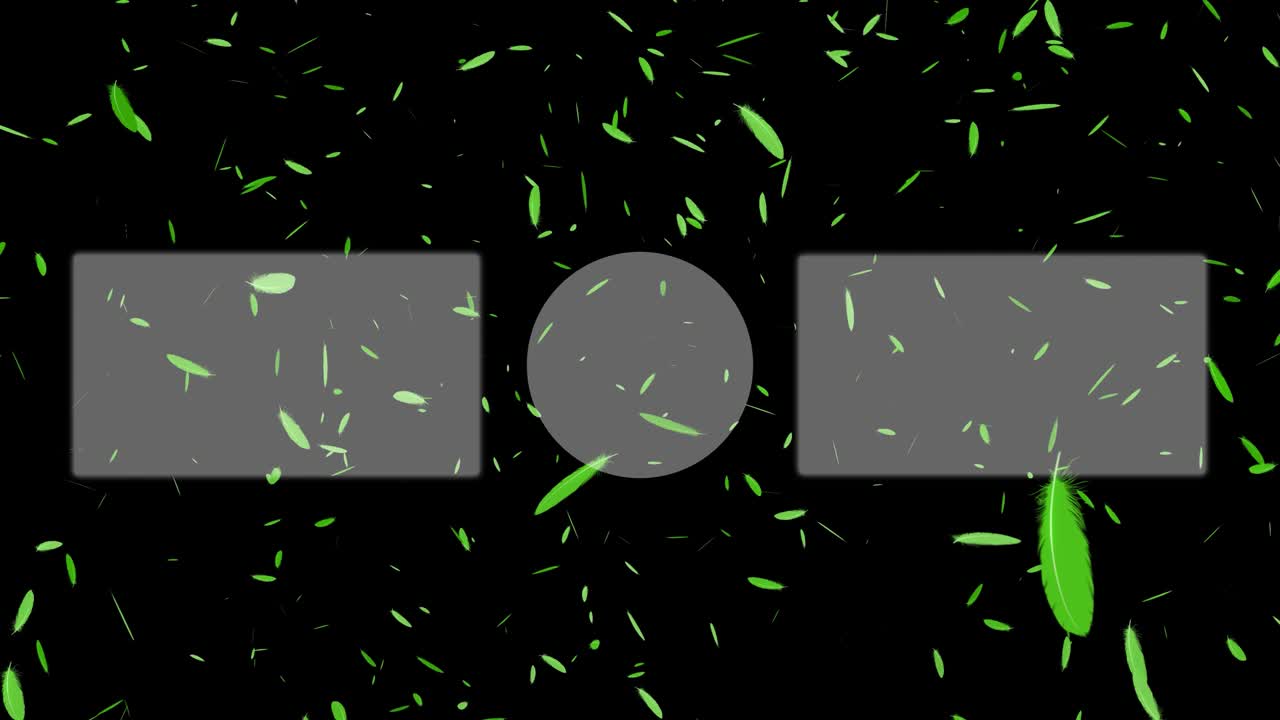 털 떨어지는 입자 끝 카드 끝 화면 모션 그래픽