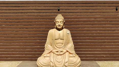 tranquil 4k stock footage of buddha statue in peaceful setting, symbolizing meditation, mindfulness and spiritual serenity. ideal for yoga, wellness, relaxation and inspired visuals.